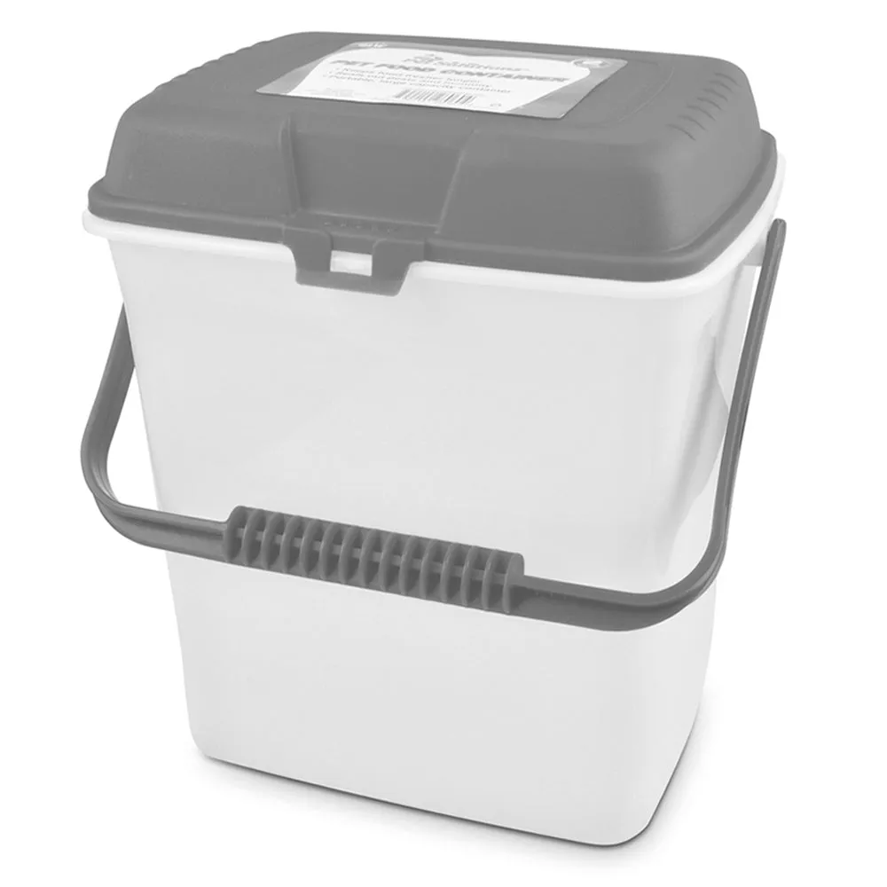 2 PC Pet Food Storage Container 4 Gallon Airtight Portable Clear Dog Cat Supply