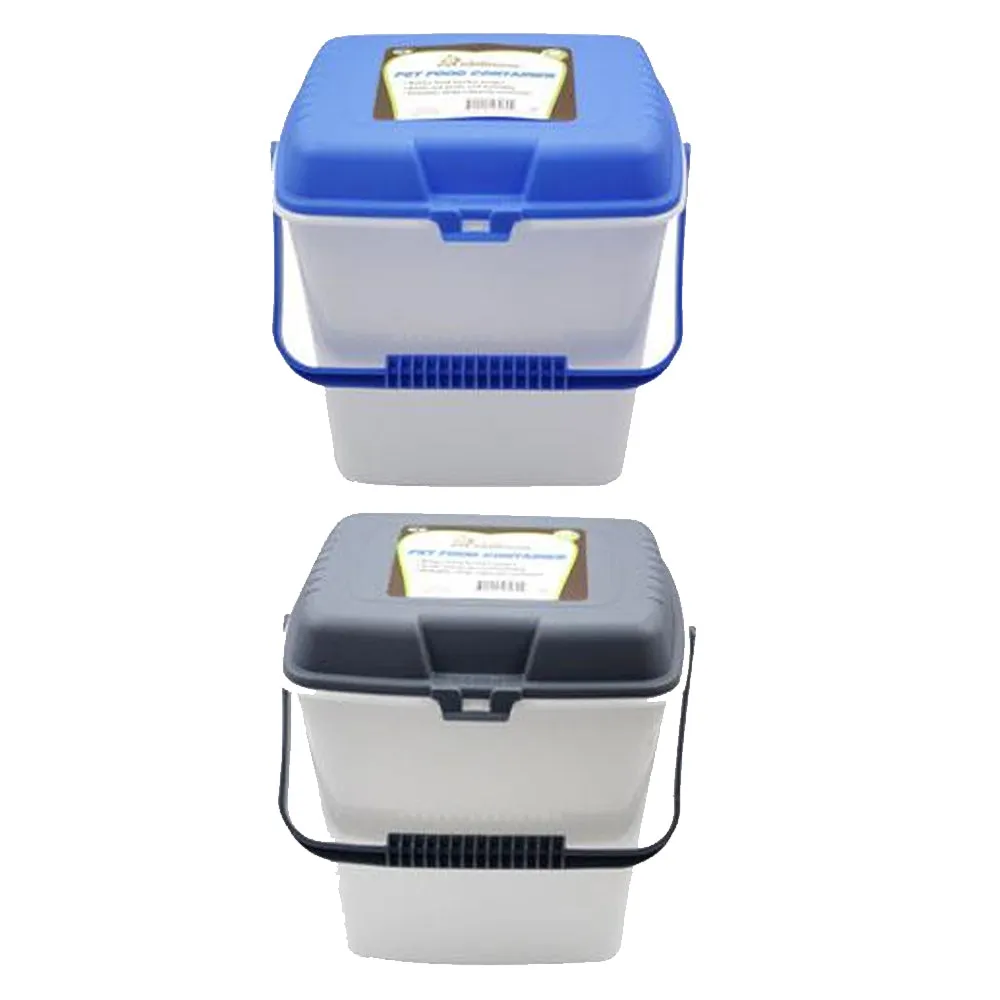 2 PC Pet Food Storage Container 4 Gallon Airtight Portable Clear Dog Cat Supply