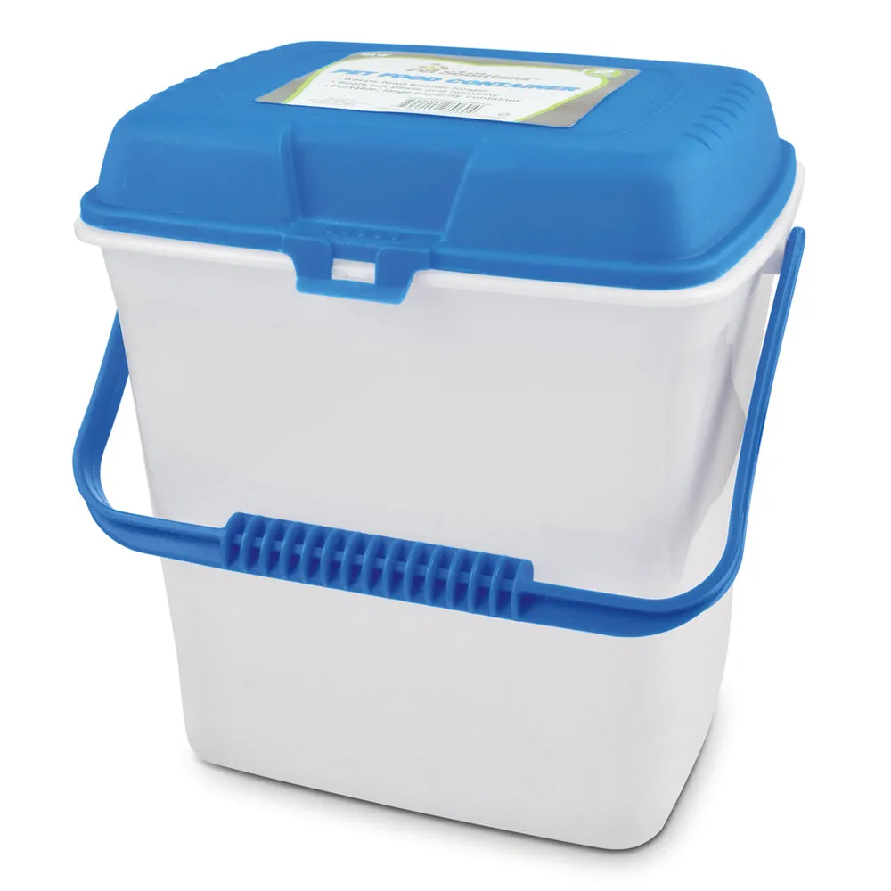 2 PC Pet Food Storage Container 4 Gallon Airtight Portable Clear Dog Cat Supply