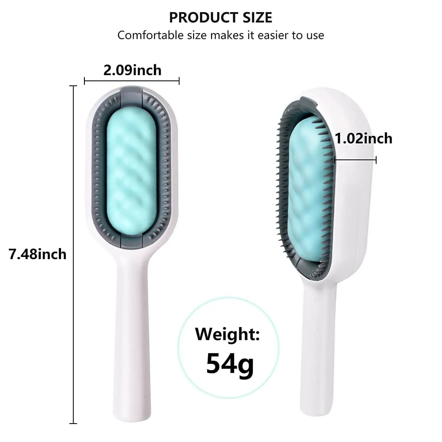 3-in-1 Multifunction Pet Cleaning Comb Hair Removal Tool with Disposable Wipes (Multicolor, Pack of 1)