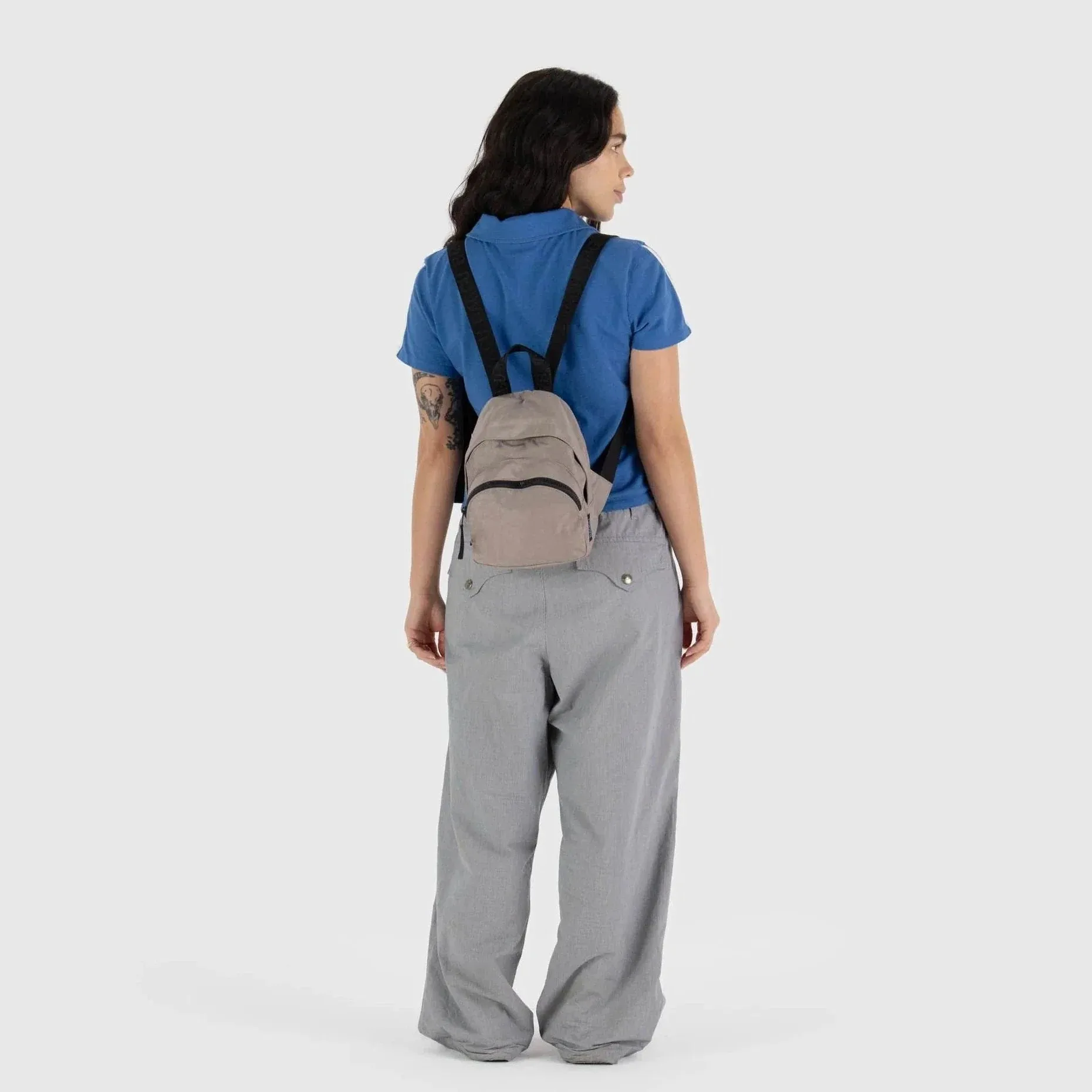 Baggu Mini Nylon Backpack in Dove