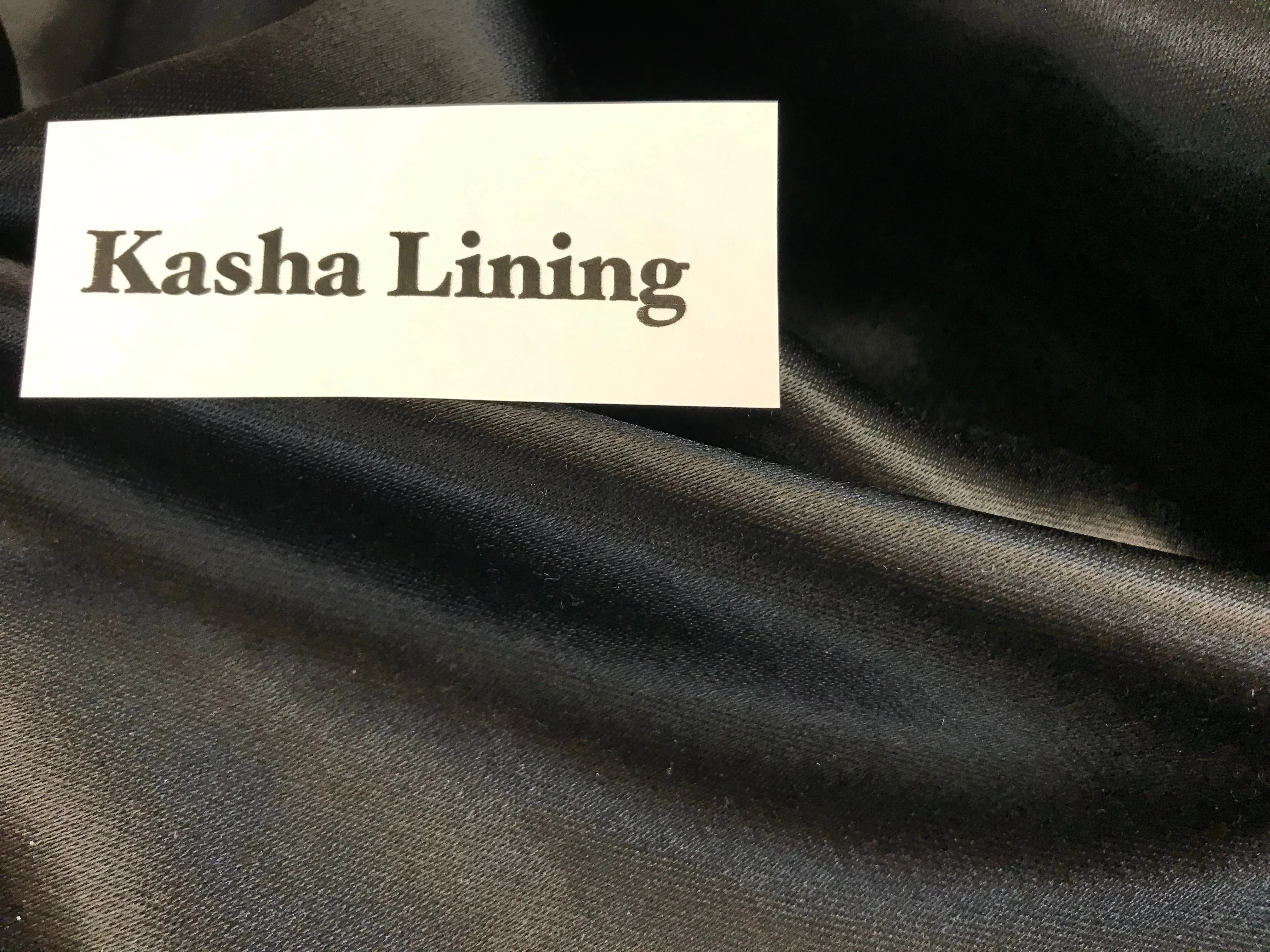 Black Kasha Lining     1/4 Meter Price