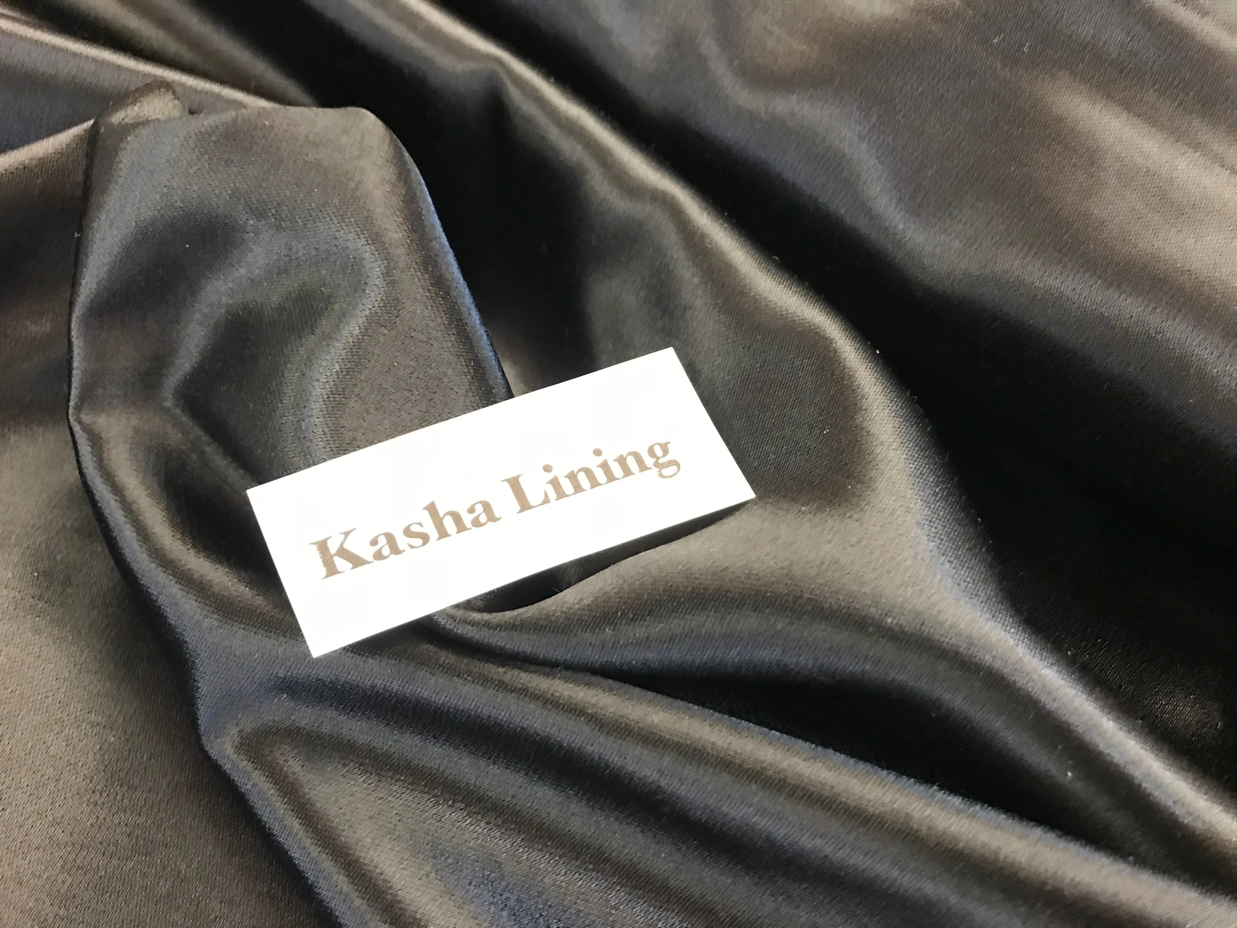 Black Kasha Lining     1/4 Meter Price