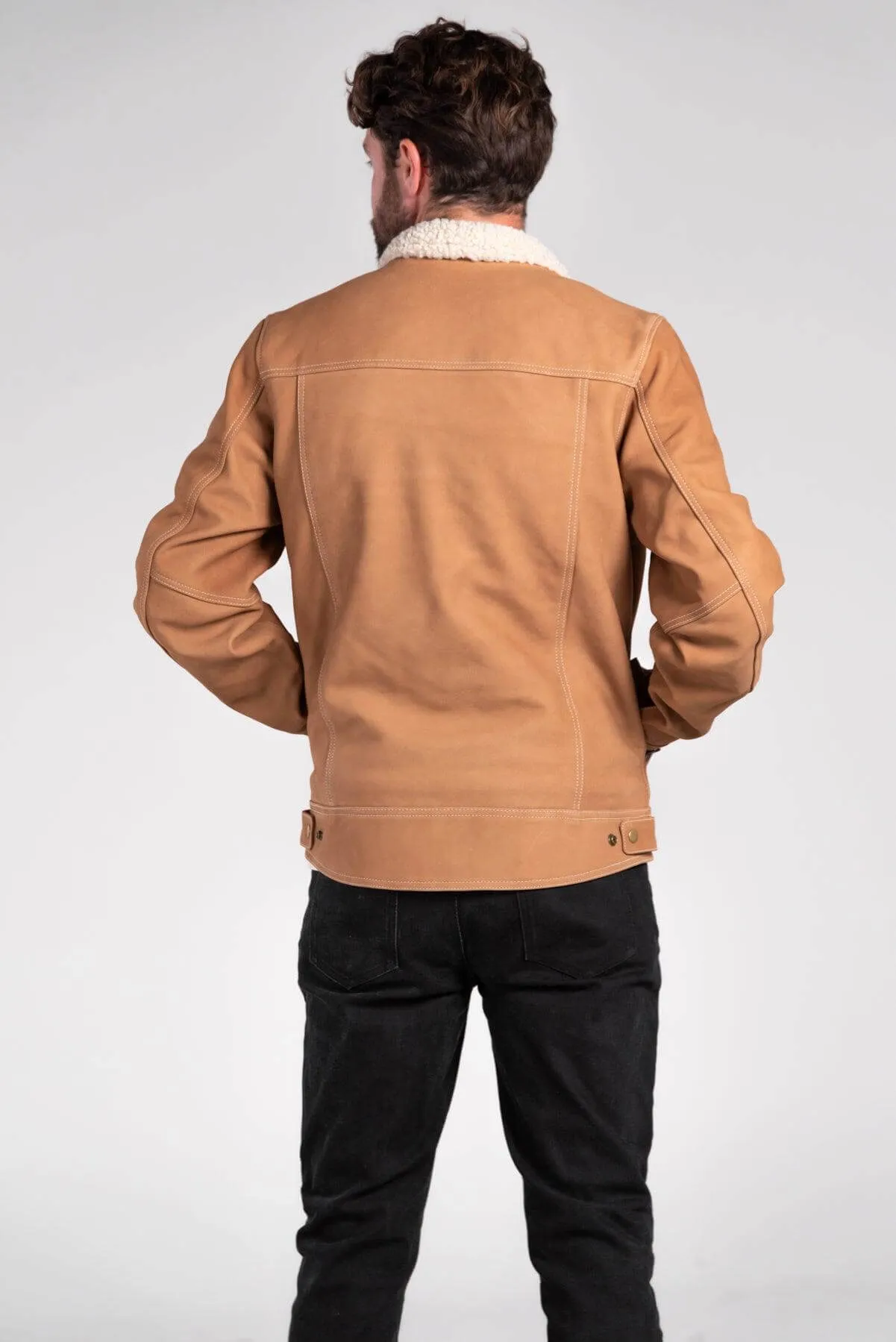 Byron Nubuck Leather Motorcycle Jacket (Armoured)