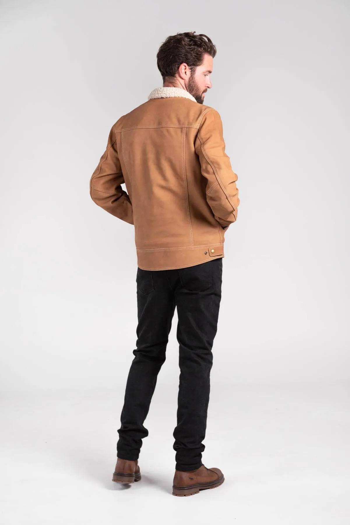 Byron Nubuck Leather Motorcycle Jacket (Armoured)