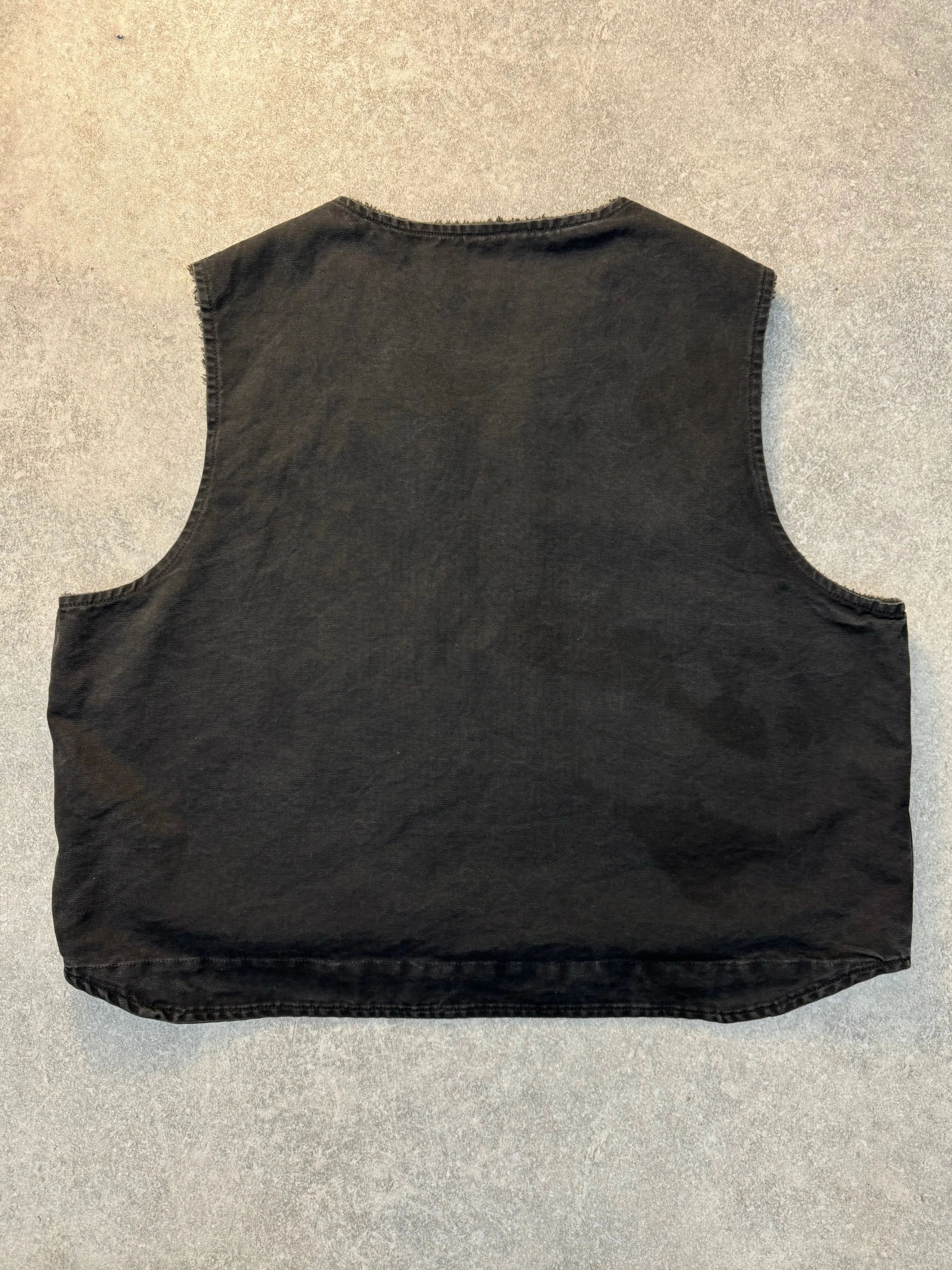 Carhartt Distressed Black Workwear Gilet