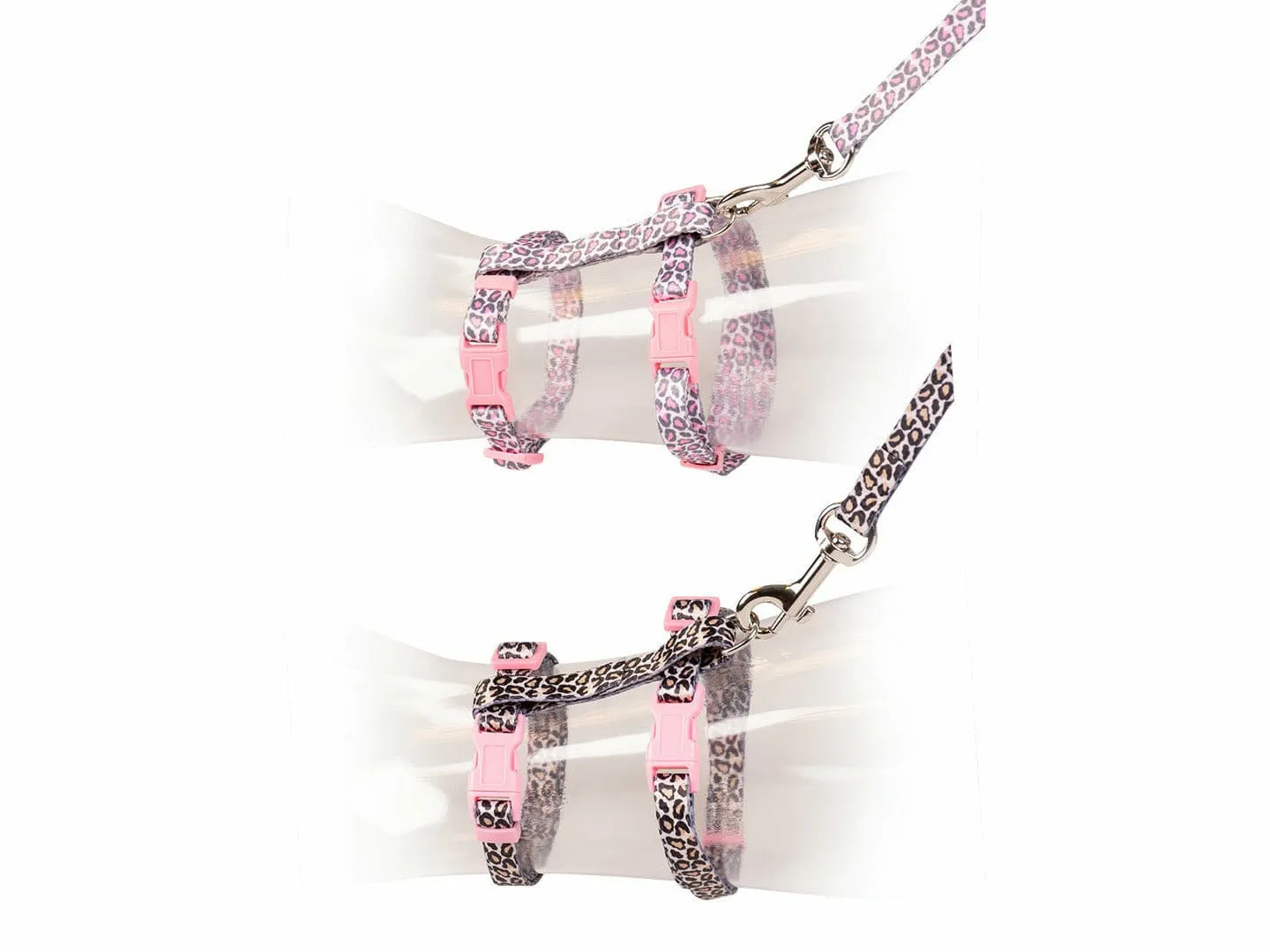 CAT WALKING SET PANTHER 20-35cm / 10mm - 125cm black/pink