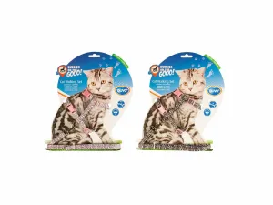 CAT WALKING SET PANTHER 20-35cm / 10mm - 125cm black/pink