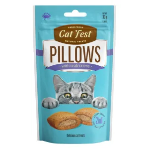 Catfest Pillows with Crab Cream Cat Treats