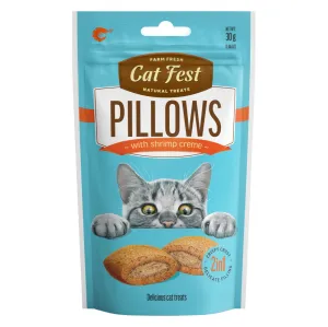 Catfest Pillows with Shrimp Cream Cat Treats