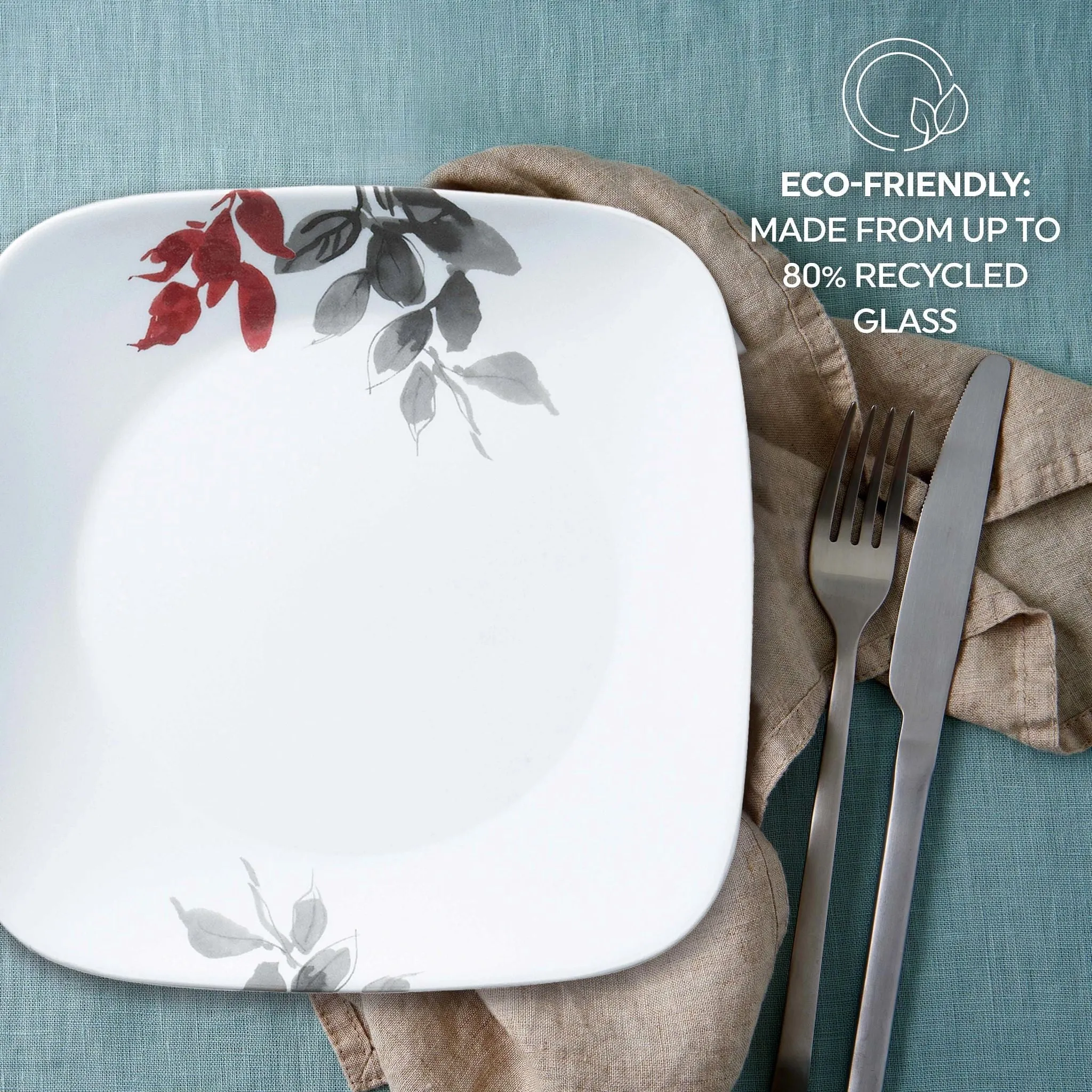 Corelle Kyoto Leaves 16-piece Dinnerware Set, Service for 4