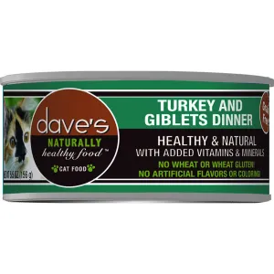 Dave's Pet Food Naturally Healthy Turkey & Giblets Dinner Formula Wet Cat Food 5.5oz