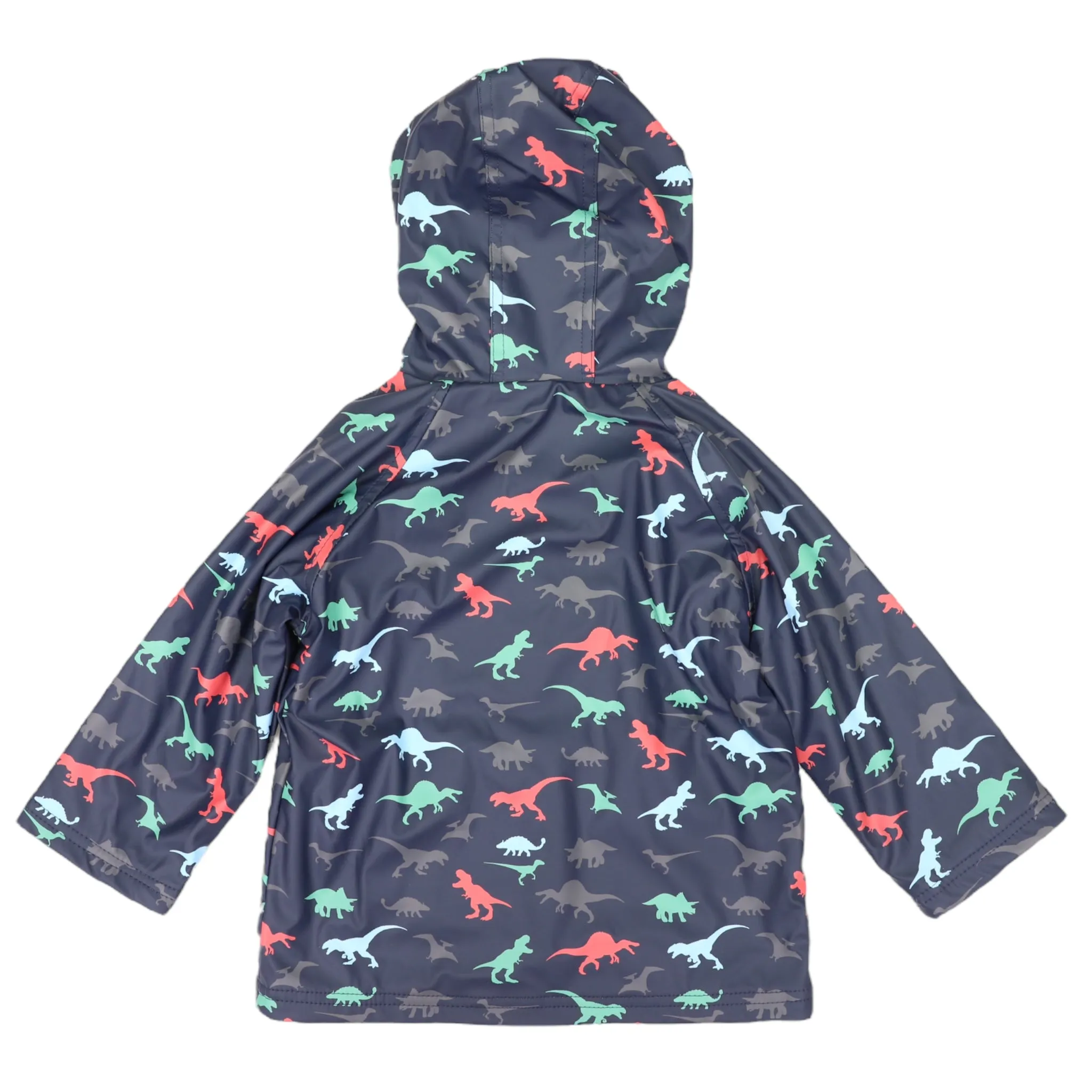 Dinosaur Raincoat Terry Towelling Lined Navy