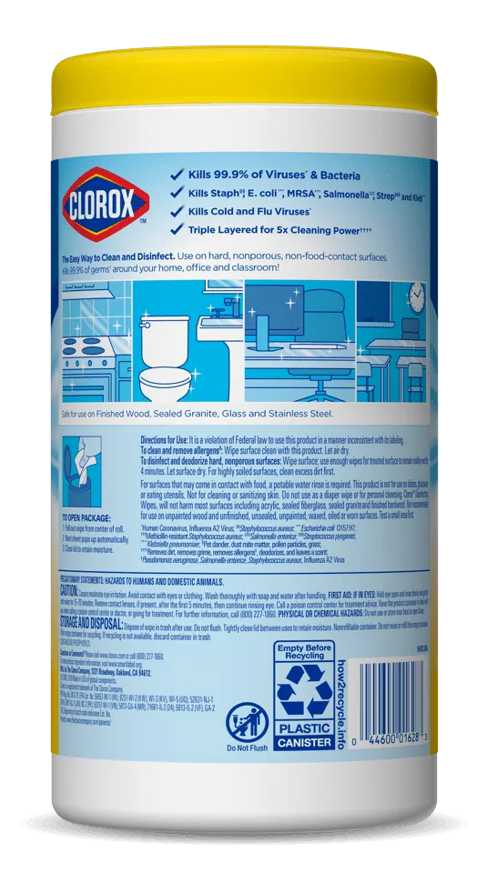 Disinfecting Wipes - Clorox® Crisp Lemon (75 Count), CLO01608