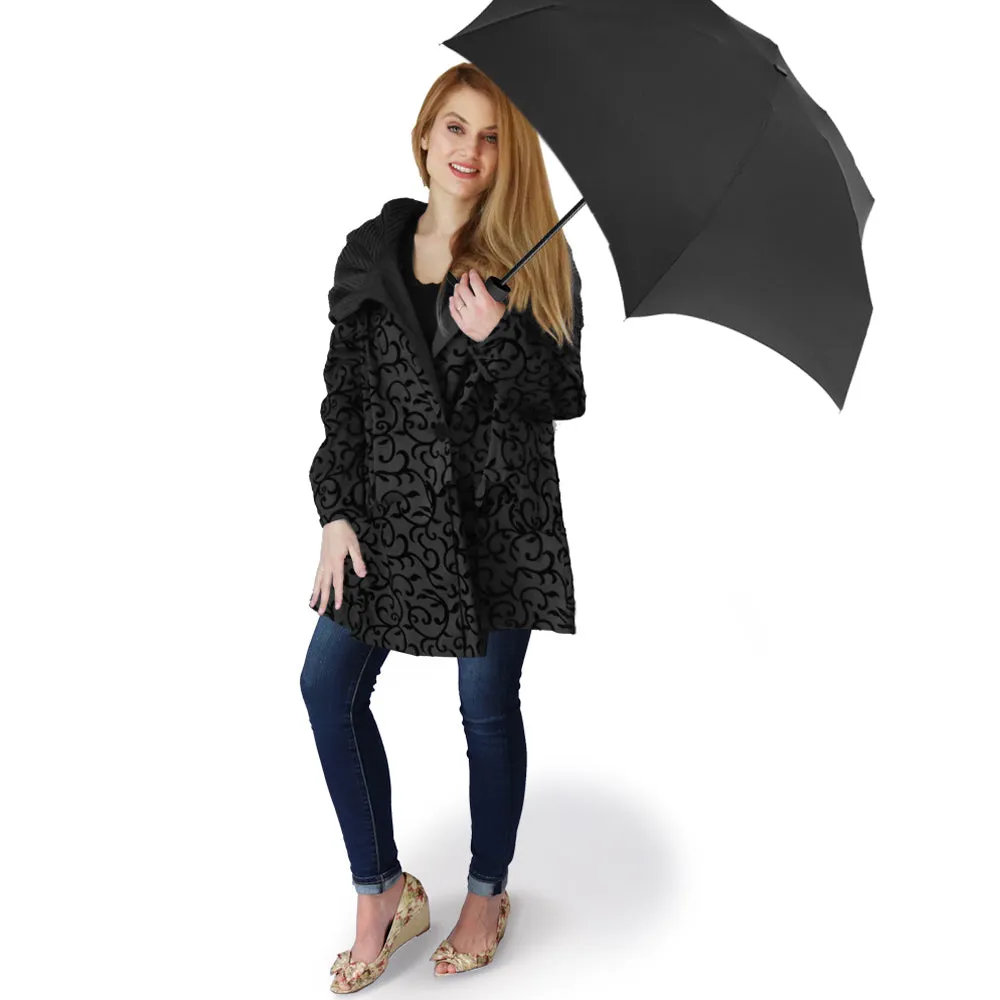 Dona Mycra Pac Umbrella Coat Mini Black Vine