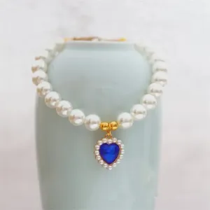 Elegant Adjustable Pearl Pet Necklace for Cats and Dogs
