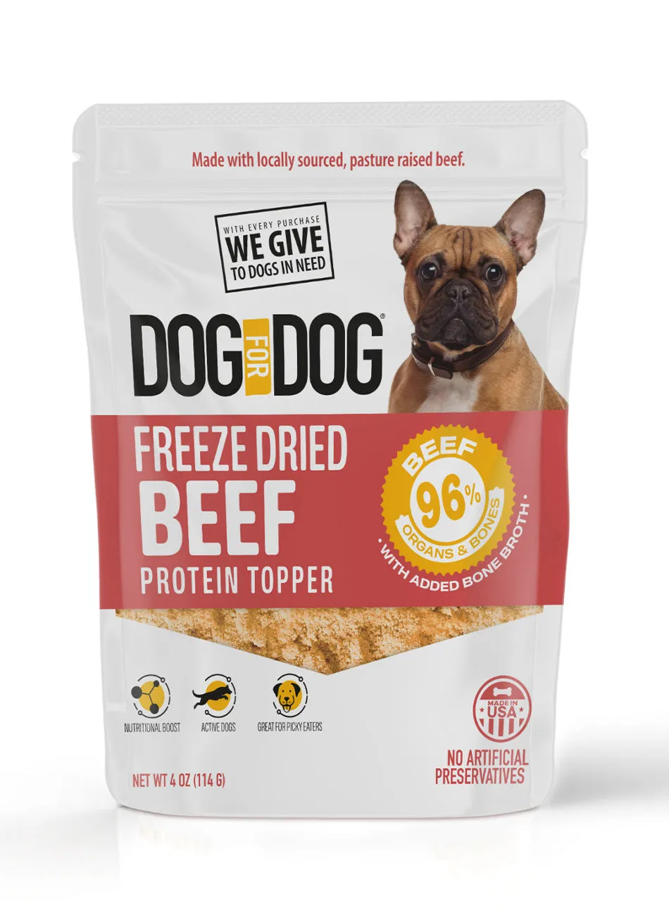 Freeze Dried Protein Topper Beef   Chicken   Salmon Bundle (4oz)