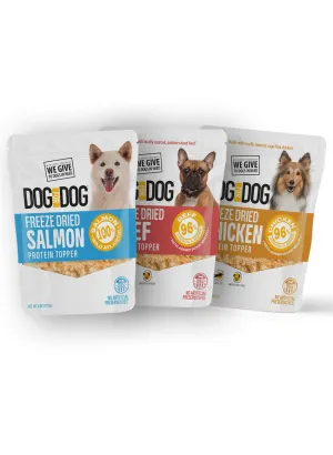 Freeze Dried Protein Topper Beef   Chicken   Salmon Bundle (4oz)