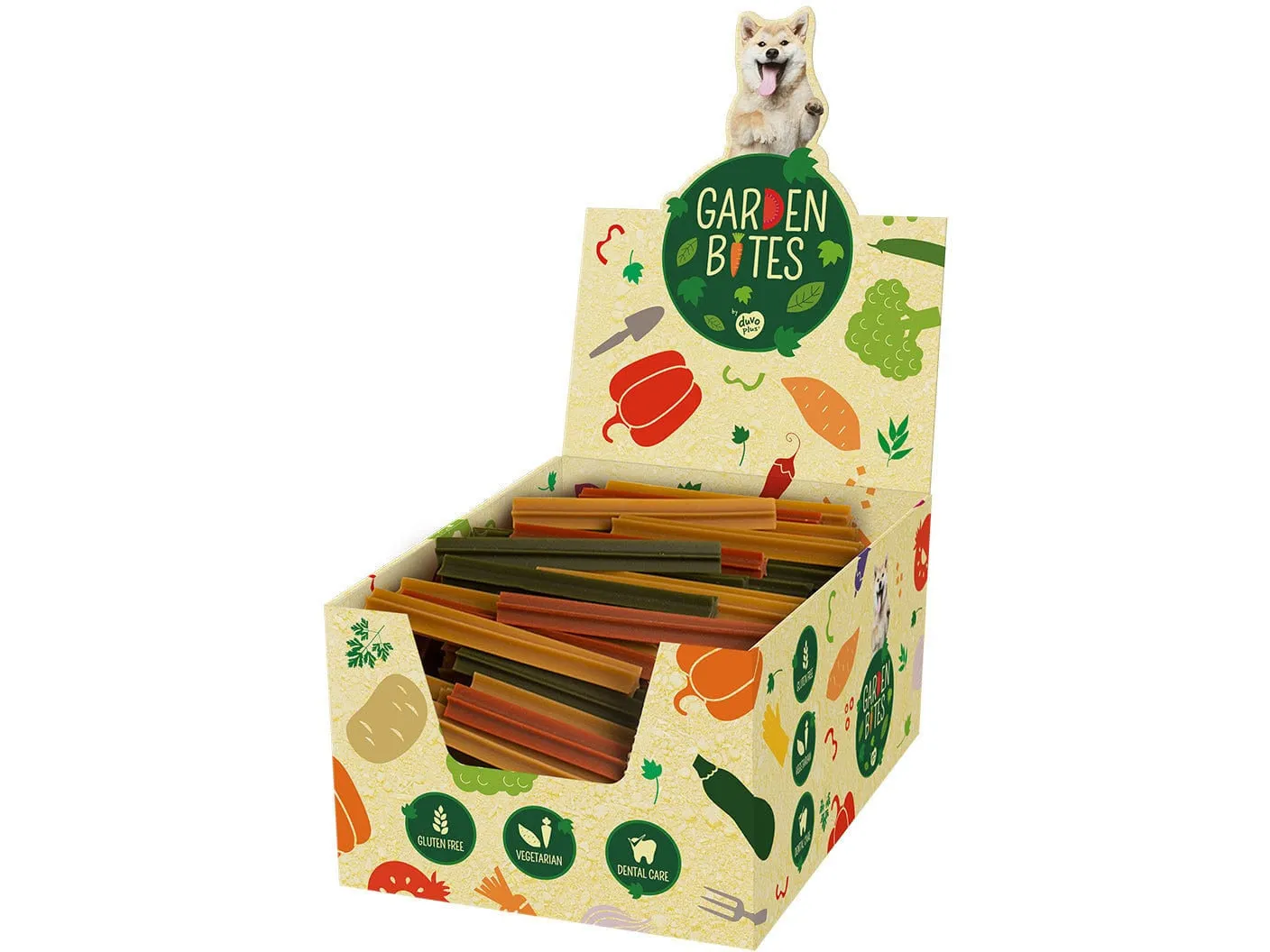 Garden Bites Dental Sticks Large Pouch 16Cm - 14Pcs Mixed Colors