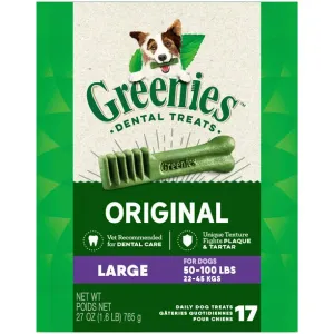 Greenies Original Large Dog Dental Treats - 17 count