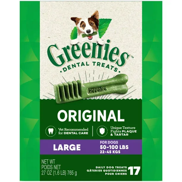 Greenies Original Large Dog Dental Treats - 17 count