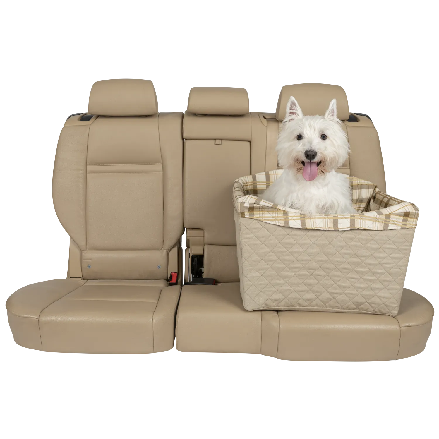 Happy Ride™ Quilted Dog Safety Seat, Tan