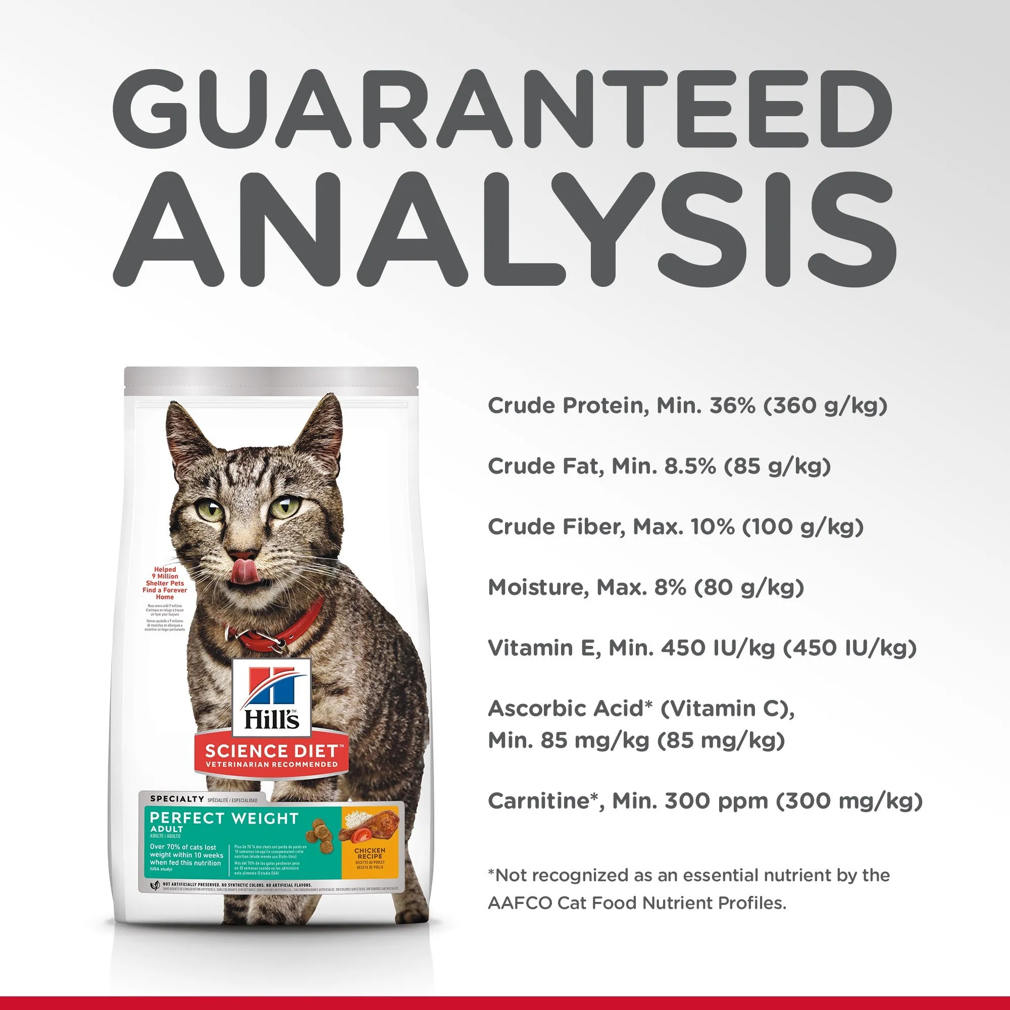 HILL'S SCIENCE DIET PERFECT WEIGHT ADULT DRY CAT FOOD 3.17KG