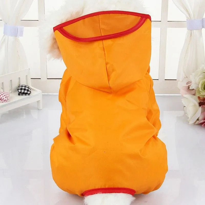 Hooded Dog Raincoat with Peak