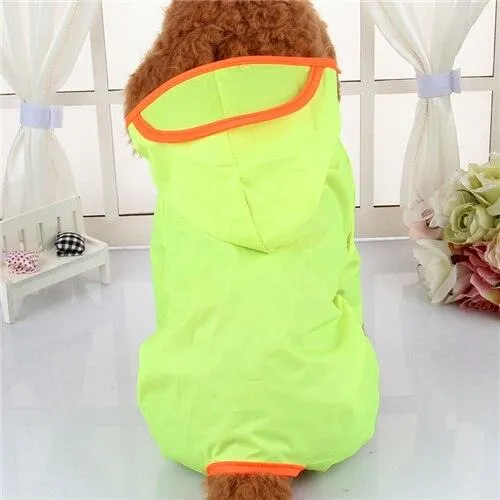 Hooded Dog Raincoat with Peak