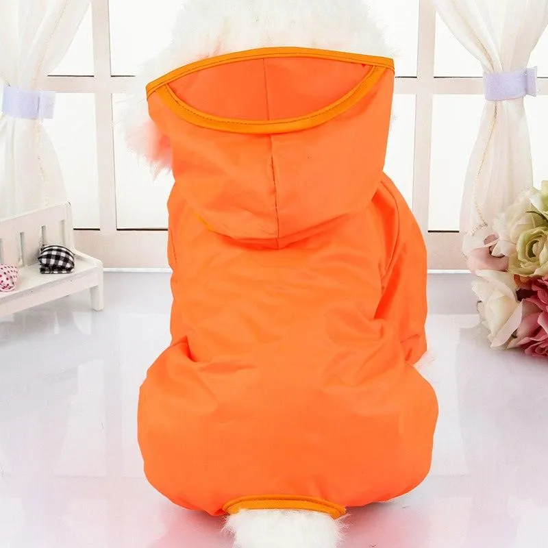 Hooded Dog Raincoat with Peak