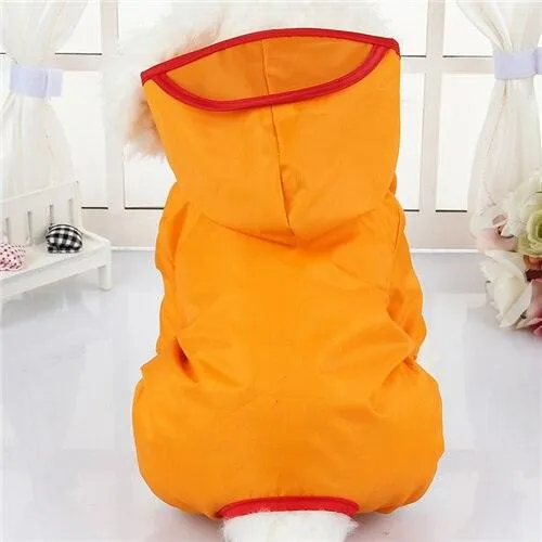 Hooded Dog Raincoat with Peak