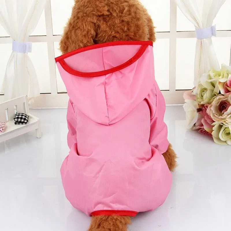 Hooded Dog Raincoat with Peak