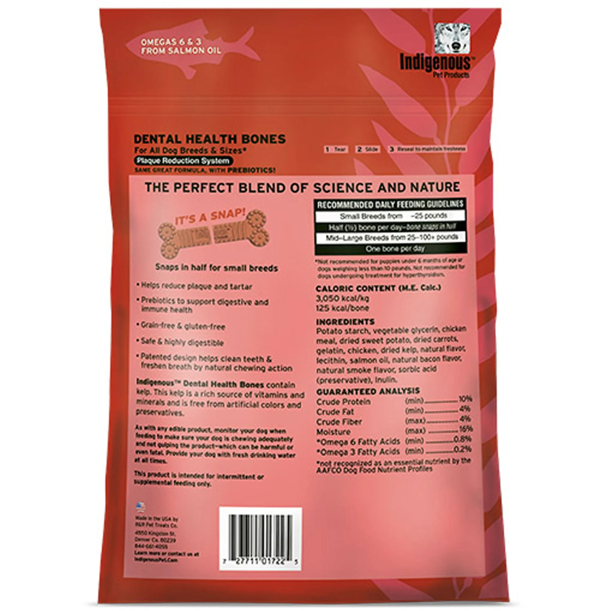 Indigenous Pet Products Dental Health Bones Smoked Bacon Flavor