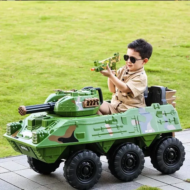kids electric tank car remote control children ride on car army tank 12V