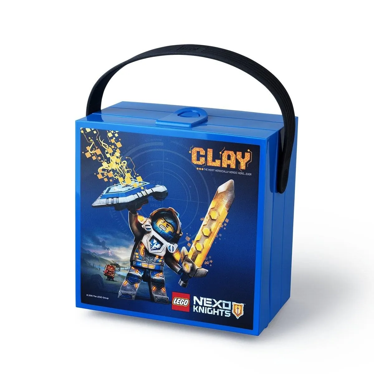 LEGO Nexo Knights Lunch Box with Handle, Bright Blue