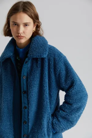 Lexi Recycled PET Fleece Coat French Blue