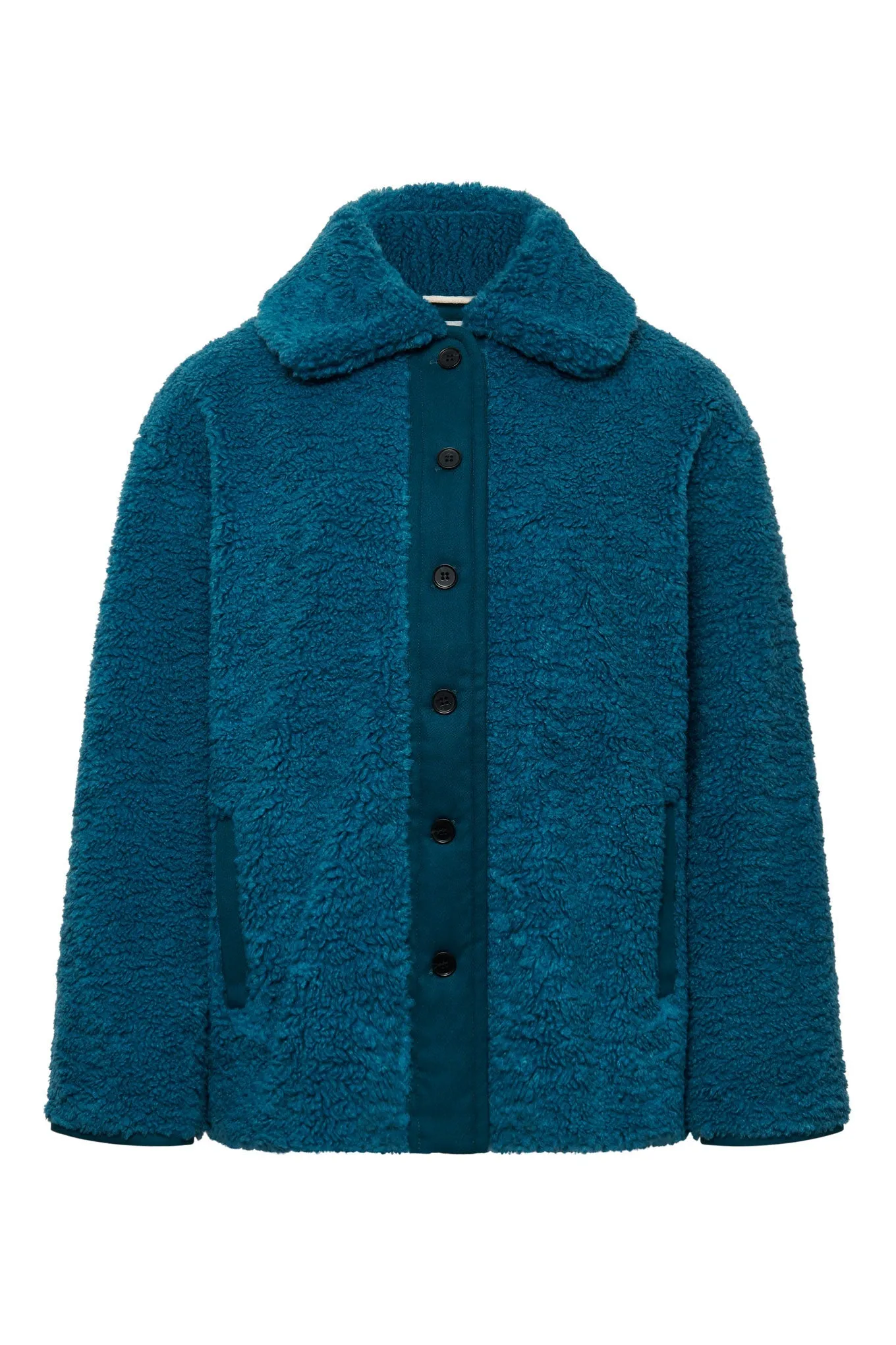 Lexi Recycled PET Fleece Coat French Blue