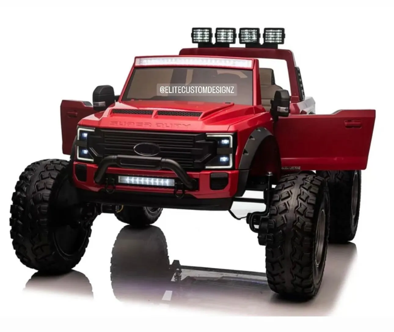 Licensed 2025 Ford Super Duty F450 Lifted Monster Truck 24V Upgraded 4x4 | 2 Seater | Leather Seats | Massive Rubber Tires | Remote | Up to 15KPH