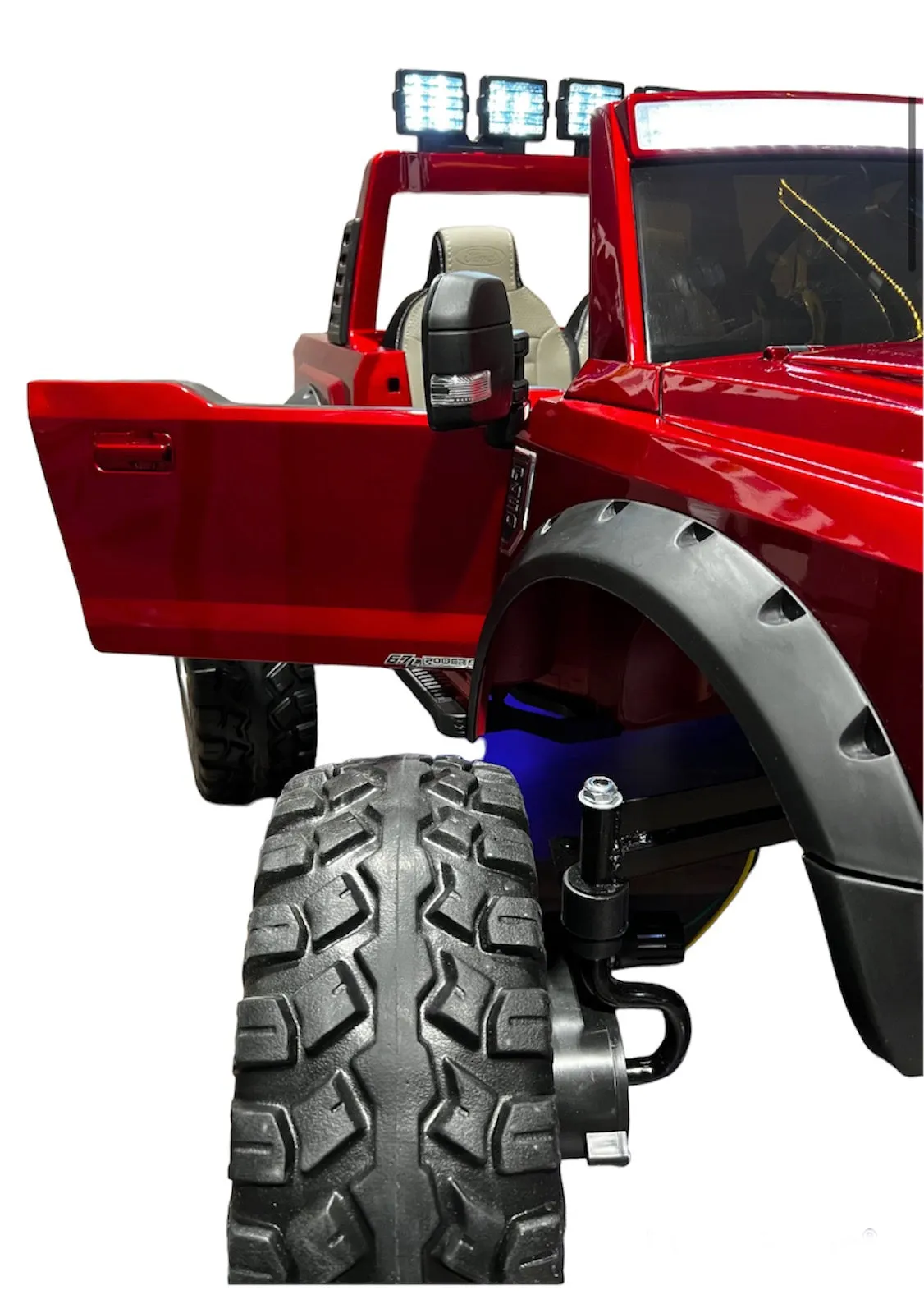 Licensed 2025 Ford Super Duty F450 Lifted Monster Truck 24V Upgraded 4x4 | 2 Seater | Leather Seats | Massive Rubber Tires | Remote | Up to 15KPH