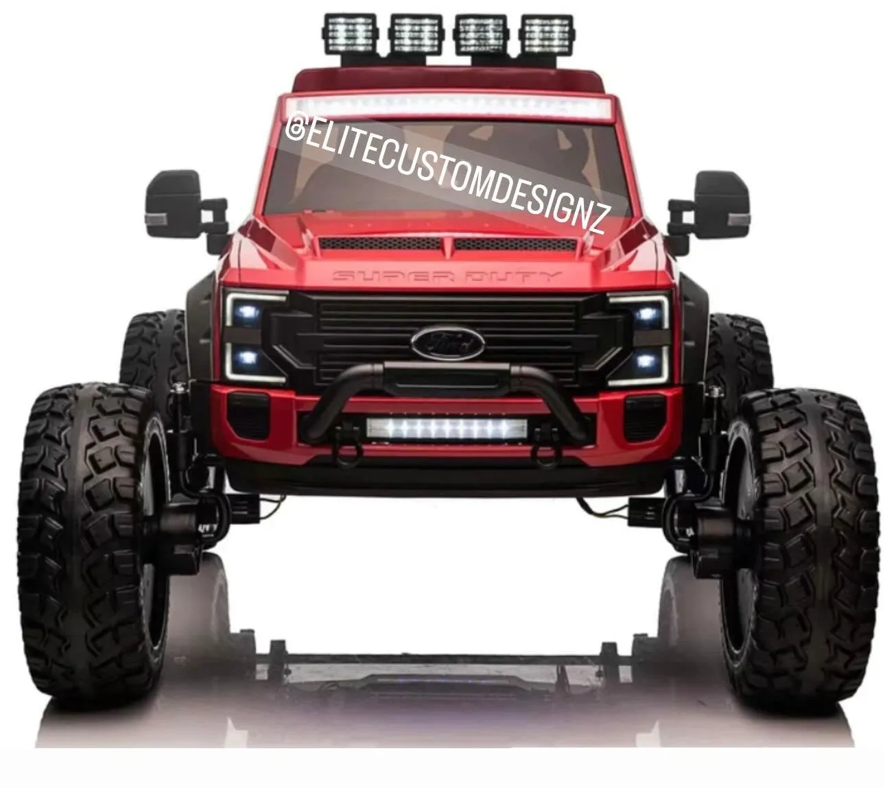Licensed 2025 Ford Super Duty F450 Lifted Monster Truck 24V Upgraded 4x4 | 2 Seater | Leather Seats | Massive Rubber Tires | Remote | Up to 15KPH