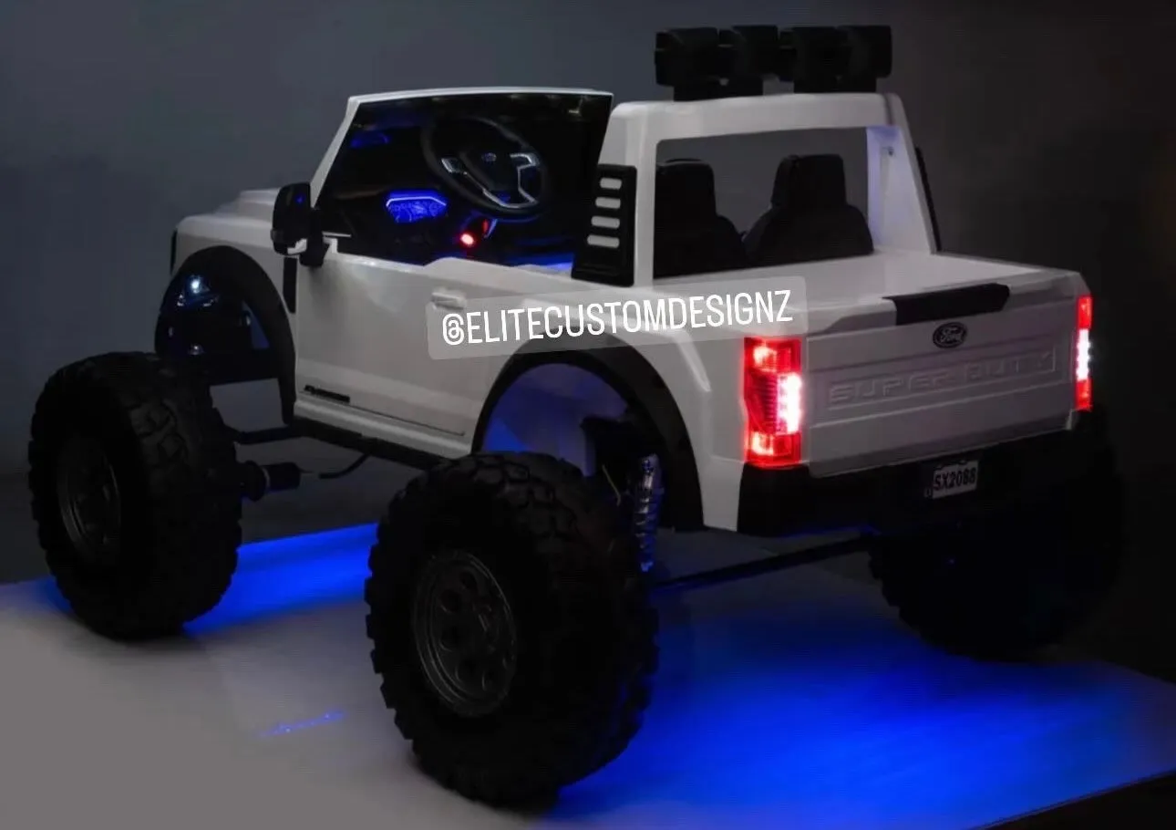 Licensed 2025 Ford Super Duty F450 Lifted Monster Truck 24V Upgraded 4x4 | 2 Seater | Leather Seats | Massive Rubber Tires | Remote | Up to 15KPH