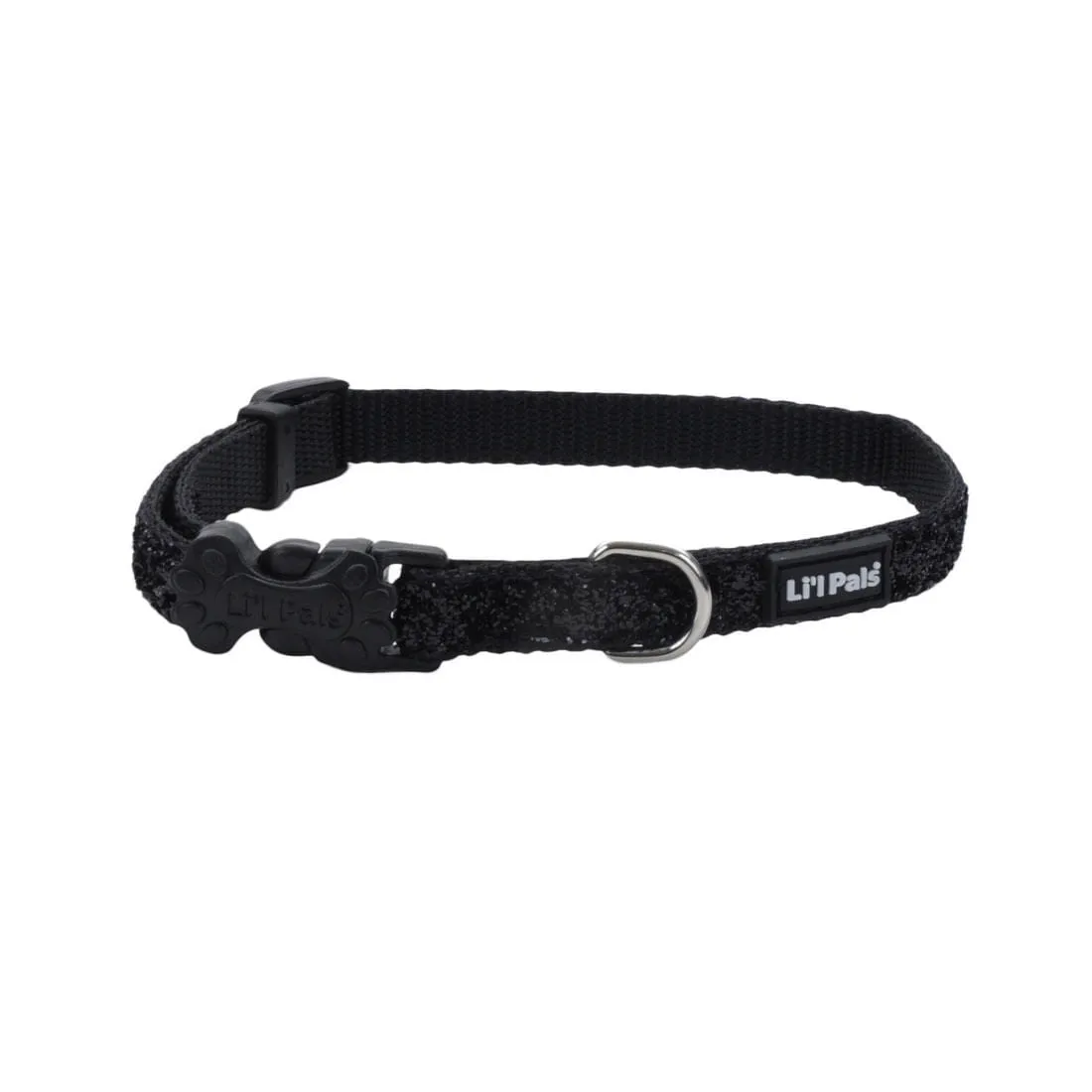 Li'l Pals Adjustable Dog Collar with Glitter Overlay