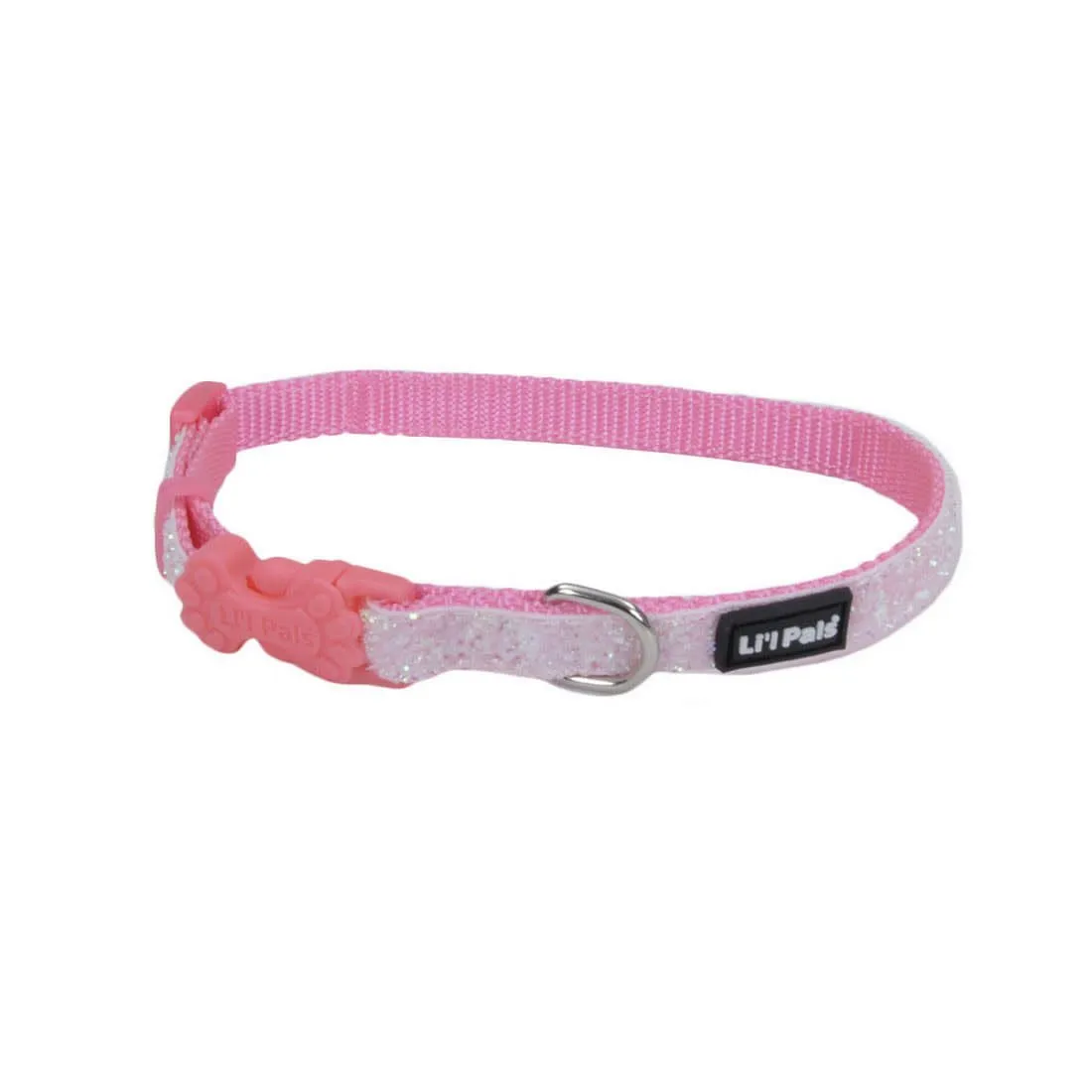 Li'l Pals Adjustable Dog Collar with Glitter Overlay