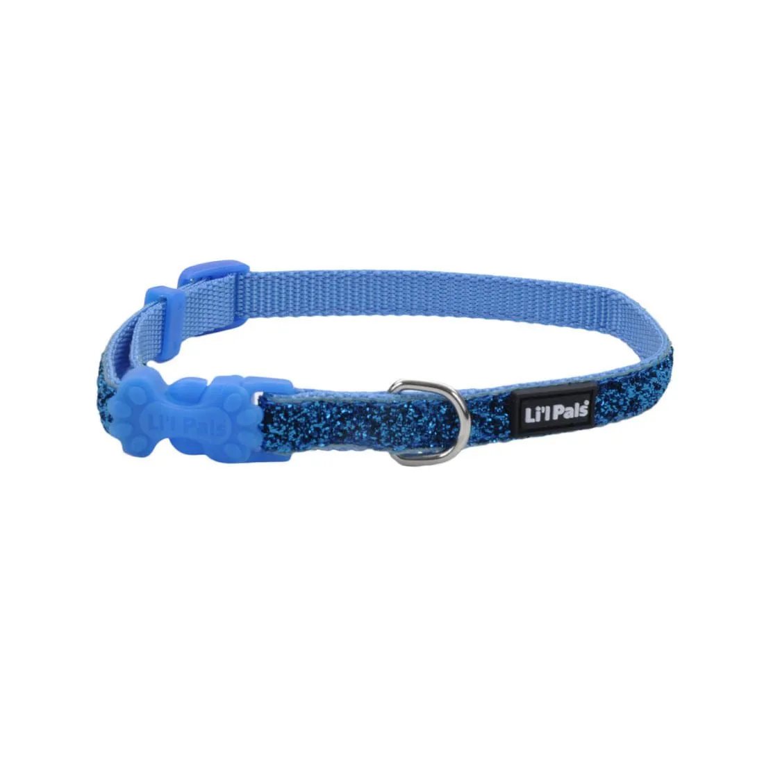 Li'l Pals Adjustable Dog Collar with Glitter Overlay