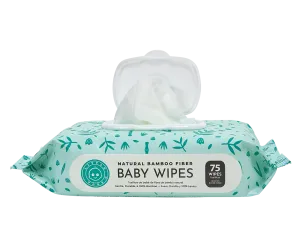 Little Toes Natural Bamboo Fiber Baby Wipes- Pack of 75