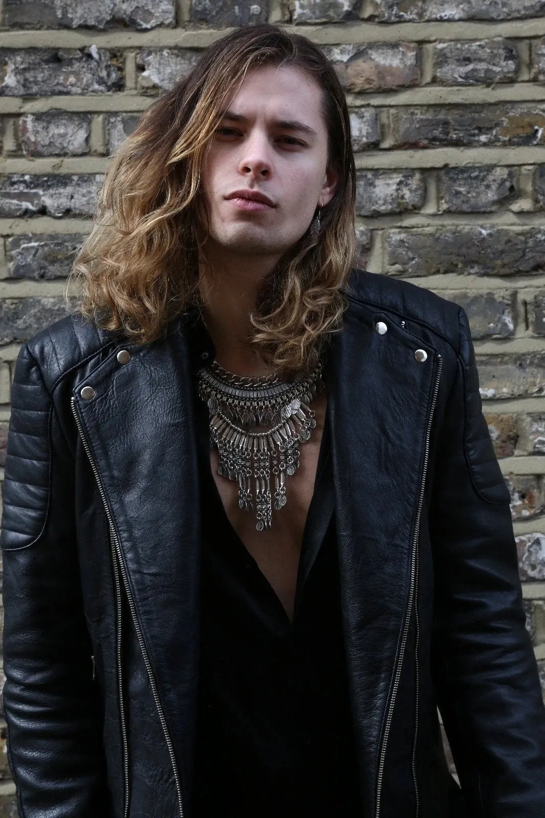 Mens Alternative Legacy Quilted Decant Leather Motorcycle Jacket