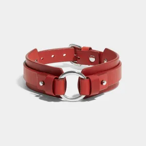 MEN'S CHUNKY O-RING COLLAR RED