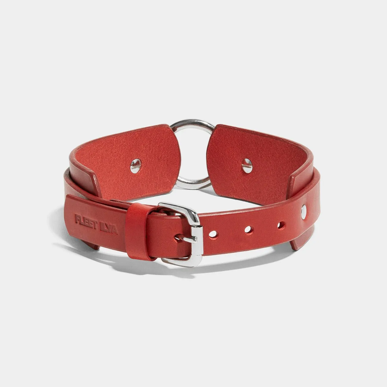 MEN'S CHUNKY O-RING COLLAR RED