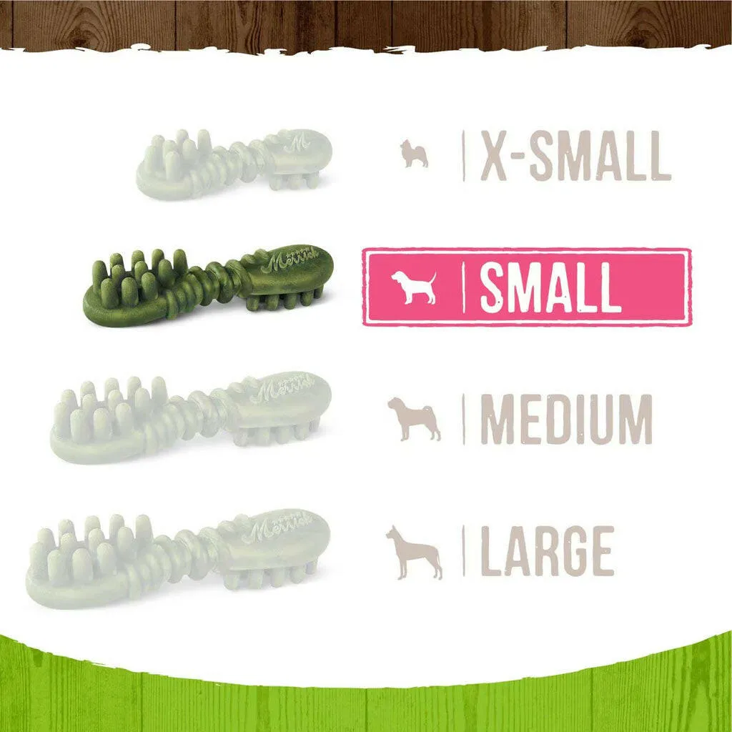 Merrick Fresh Kisses Double-Brush Coconut & Botanical Oil Dental Dog Treats, Small