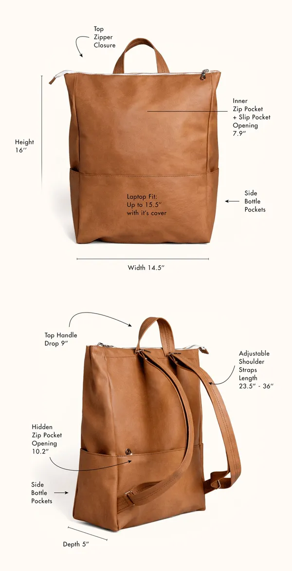 Metropolitan Backpack Camel by Lee Coren